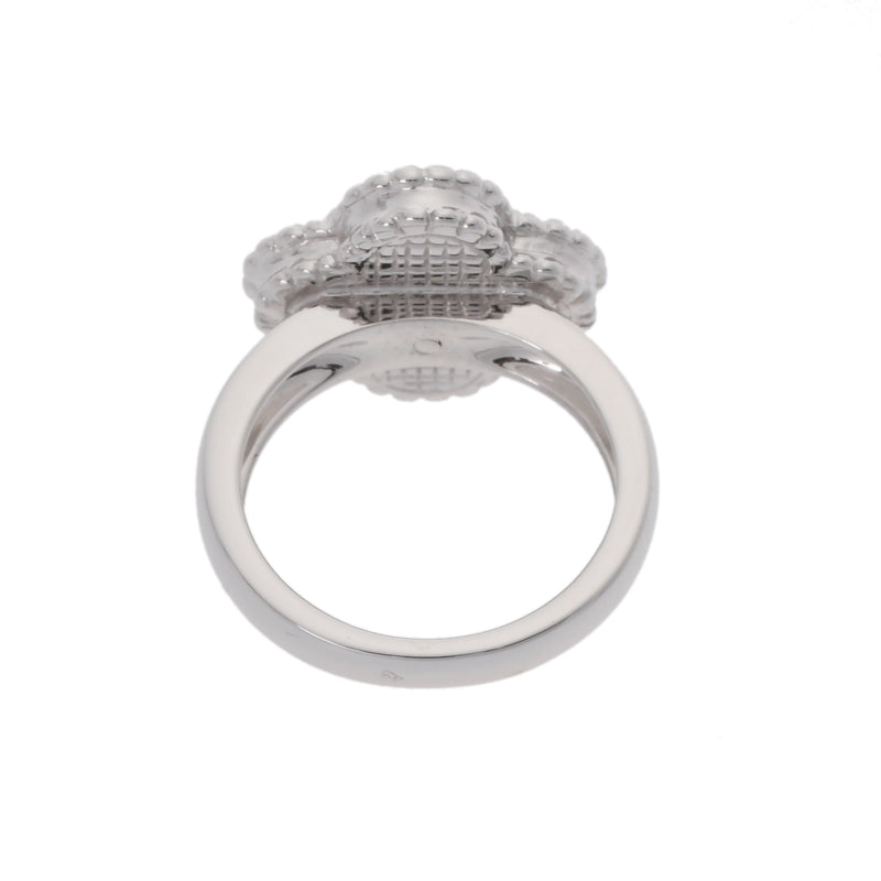 VAN CLEEF & ARPELS ヴァンクリーフ＆アーペル ヴィンテージアルハンブラ 1P ダイヤ #46 6号 レディース K18ホワイトゴールド WG リング・指輪 Aランク 中古 銀蔵