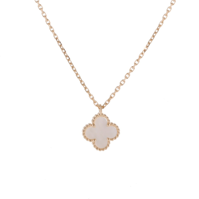 VAN CLEEF & ARPELS ヴァンクリーフ＆アーペル スウィート アルハンブラ シェル VCARF69100 レディース K18イエローゴールド YG ネックレス Aランク 中古 銀蔵