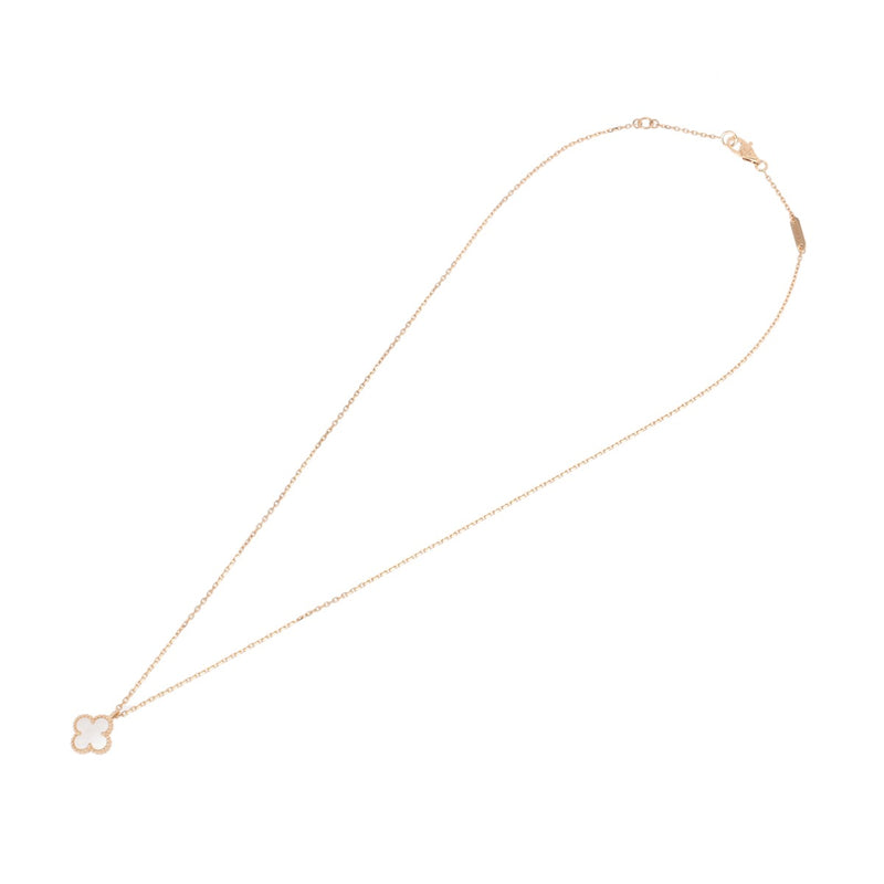 VAN CLEEF & ARPELS ヴァンクリーフ＆アーペル スウィート アルハンブラ シェル VCARF69100 レディース K18イエローゴールド YG ネックレス Aランク 中古 銀蔵