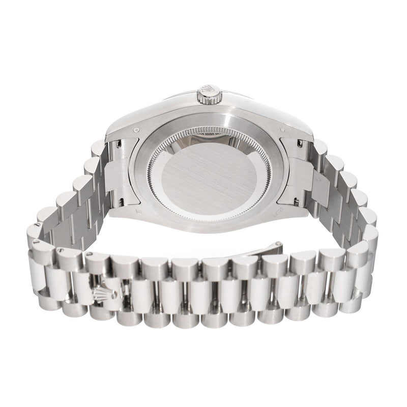 ロレックス デイデイト II 218206 ランダムシリアル アイスブルー/ダイヤモンド メンズ 腕時計 自動巻き 中古 銀蔵