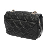 CHANEL シャネル マトラッセ チェーンショルダー ブラック レディース シャイニーカーフ ショルダーバッグ Aランク 中古 銀蔵