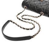 CHANEL シャネル マトラッセ チェーンショルダー ブラック レディース シャイニーカーフ ショルダーバッグ Aランク 中古 銀蔵