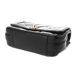 CHANEL シャネル マトラッセ チェーンショルダー ブラック レディース シャイニーカーフ ショルダーバッグ Aランク 中古 銀蔵