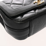CHANEL シャネル マトラッセ チェーンショルダー ブラック レディース シャイニーカーフ ショルダーバッグ Aランク 中古 銀蔵