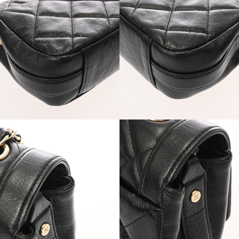 CHANEL シャネル マトラッセ チェーンショルダー ブラック レディース シャイニーカーフ ショルダーバッグ Aランク 中古 銀蔵