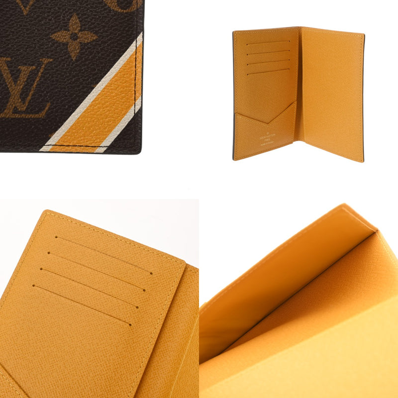 LOUIS VUITTON ルイヴィトン モノグラム モン クーヴェルテュール パスポール ブラウン レディース モノグラムキャンバス パスポートケース 新同 中古 銀蔵