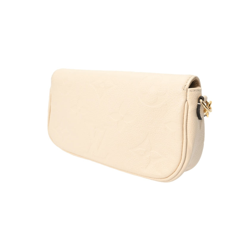 LOUIS VUITTON ルイヴィトン モノグラムアンプラント ウォレットオンチェーンアイビー クレーム M82210 レディース レザー チェーンウォレット Aランク 中古 銀蔵