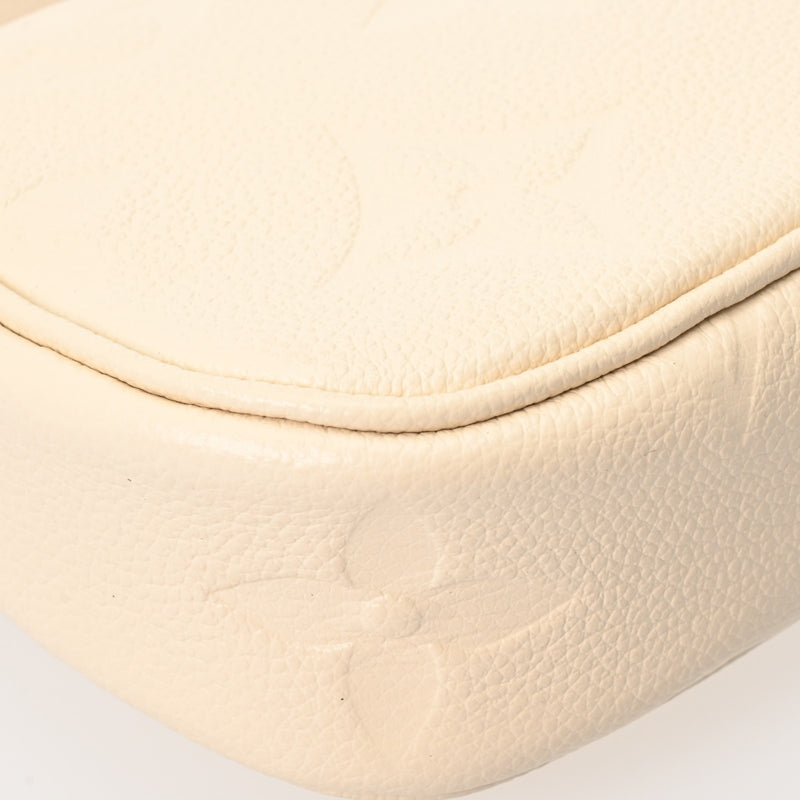 LOUIS VUITTON ルイヴィトン モノグラムアンプラント ウォレットオンチェーンアイビー クレーム M82210 レディース レザー チェーンウォレット Aランク 中古 銀蔵