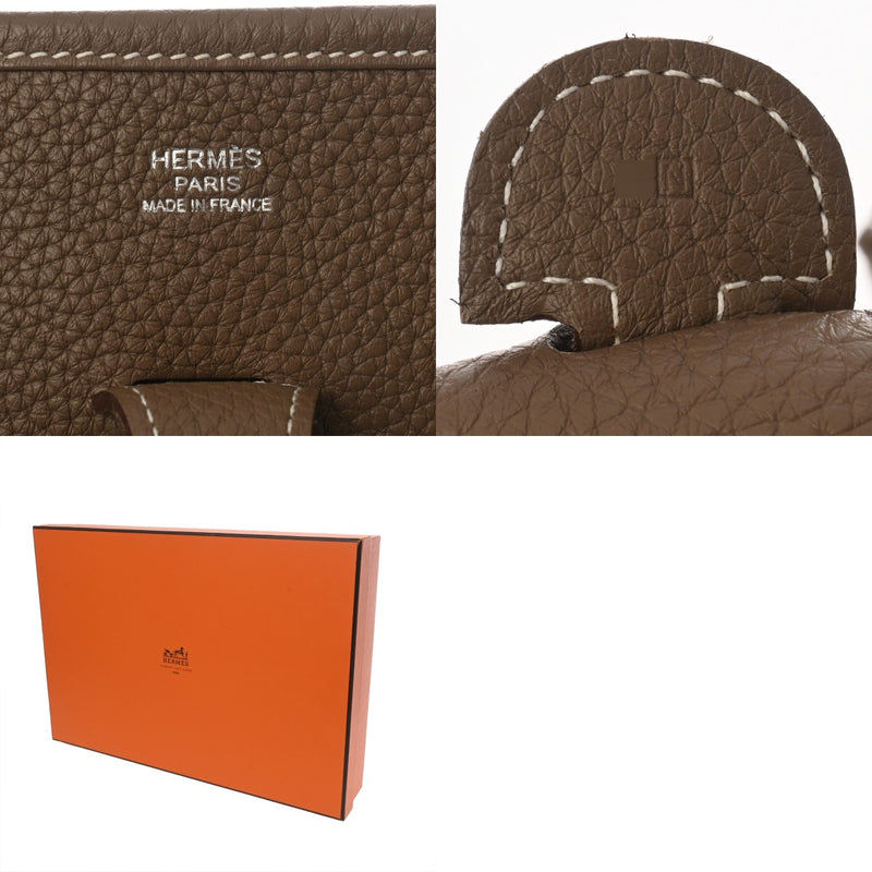 HERMES エルメス エブリン エヴリン3 PM エトゥープ □N刻印(2010年頃) ユニセックス トリヨンクレマンス ショルダーバッグ Aランク 中古 銀蔵