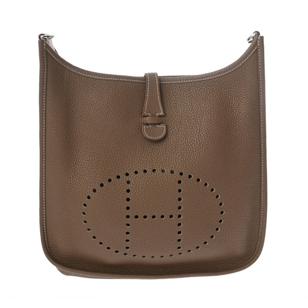 HERMES エルメス エブリン エヴリン3 PM エトゥープ □N刻印(2010年頃) ユニセックス トリヨンクレマンス ショルダーバッグ Aランク 中古 銀蔵