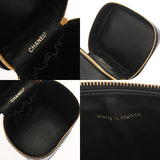 CHANEL シャネル 縦型バニティ ブラック A01998 レディース キャビアスキン バニティバッグ ABランク 中古 銀蔵