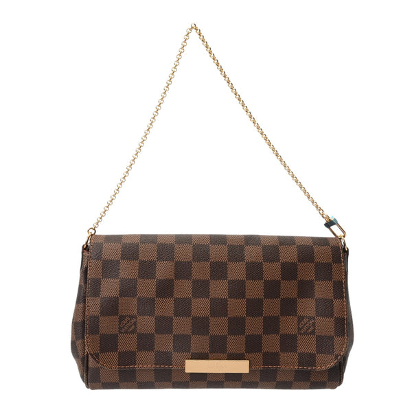 LOUIS VUITTON ルイヴィトン ダミエ フェイボリット MM 2WAY ブラウン N41129 レディース ダミエキャンバス ショルダーバッグ Aランク 中古 銀蔵