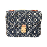 LOUIS VUITTON ルイヴィトン モノグラム ポシェットメティス MM since1854 ブルー M57395 レディース ジャガード ハンドバッグ Aランク 中古 銀蔵