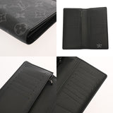 LOUIS VUITTON ルイヴィトン モノグラムエクリプス ポルトフォイユブラザ 黒/グレー M61697 メンズ モノグラムキャンバス 長財布 新同 中古 銀蔵