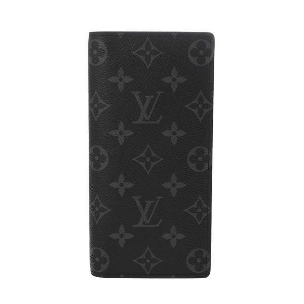 LOUIS VUITTON ルイヴィトン モノグラムエクリプス ポルトフォイユブラザ 黒/グレー M61697 メンズ モノグラムキャンバス 長財布 新同 中古 銀蔵