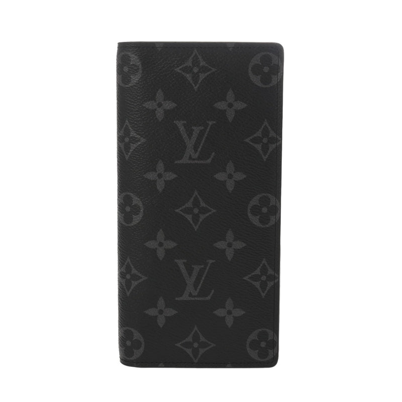 LOUIS VUITTON ルイヴィトン モノグラムエクリプス ポルトフォイユブラザ 黒/グレー M61697 メンズ モノグラムキャンバス 長財布 新同 中古 銀蔵