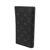 LOUIS VUITTON ルイヴィトン モノグラムエクリプス ポルトフォイユブラザ 黒/グレー M61697 メンズ モノグラムキャンバス 長財布 新同 中古 銀蔵