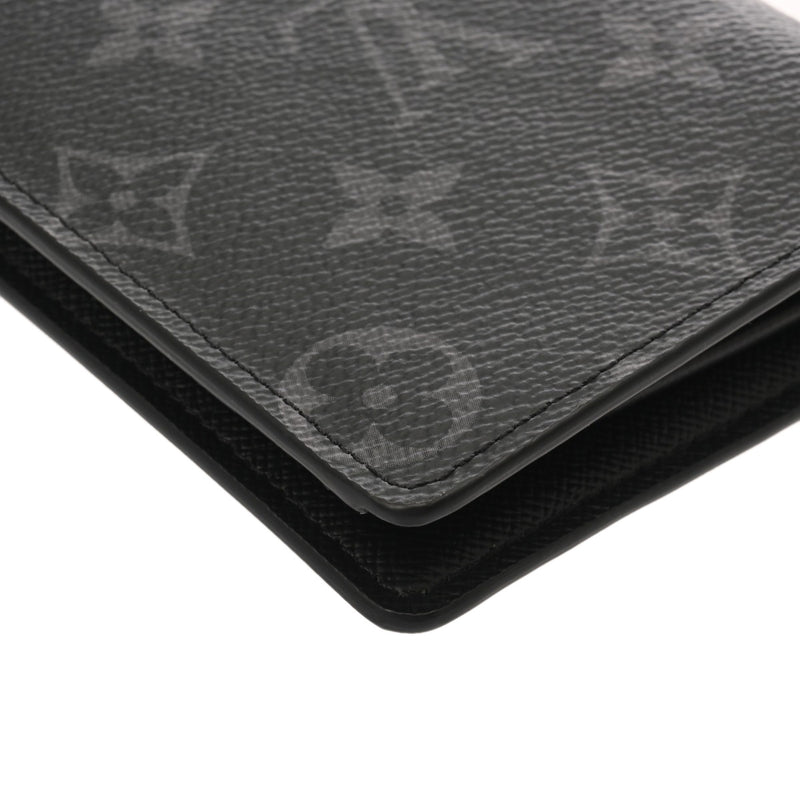 LOUIS VUITTON ルイヴィトン モノグラムエクリプス ポルトフォイユブラザ 黒/グレー M61697 メンズ モノグラムキャンバス 長財布 新同 中古 銀蔵