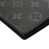 LOUIS VUITTON ルイヴィトン モノグラムエクリプス ポルトフォイユブラザ 黒/グレー M61697 メンズ モノグラムキャンバス 長財布 新同 中古 銀蔵