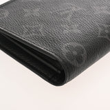 LOUIS VUITTON ルイヴィトン モノグラムエクリプス ポルトフォイユブラザ 黒/グレー M61697 メンズ モノグラムキャンバス 長財布 新同 中古 銀蔵