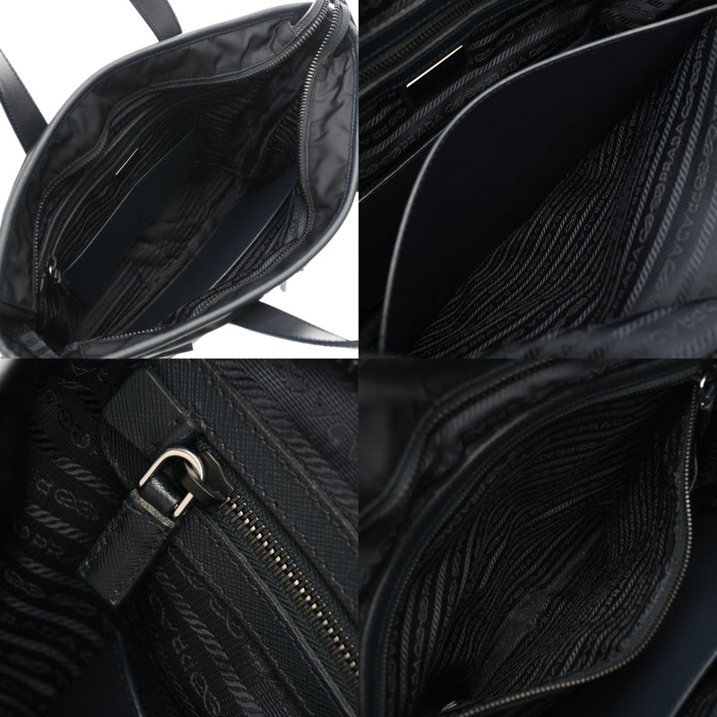 PRADA プラダ 2WAY トートバッグ ネイビー 2VG860 レディース テスート/サフィアーノレザー ハンドバッグ ABランク 中古 銀蔵