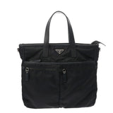 PRADA プラダ 2WAY トートバッグ ネイビー 2VG860 レディース テスート/サフィアーノレザー ハンドバッグ ABランク 中古 銀蔵