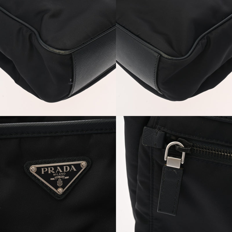 PRADA プラダ 2WAY トートバッグ ネイビー 2VG860 レディース テスート/サフィアーノレザー ハンドバッグ ABランク 中古 銀蔵