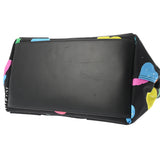 BALENCIAGA バレンシアガ ネイビーカバス S ハート柄 ブラック/マルチカラー 339933 レディース キャンバス レザー ハンドバッグ Aランク 中古 銀蔵