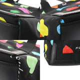 BALENCIAGA バレンシアガ ネイビーカバス S ハート柄 ブラック/マルチカラー 339933 レディース キャンバス レザー ハンドバッグ Aランク 中古 銀蔵