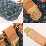 LOUIS VUITTON ルイヴィトン モノグラムデニム ミニプリーティ ブルー M95050 レディース デニム ハンドバッグ ABランク 中古 銀蔵