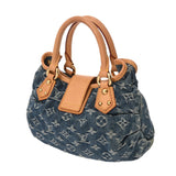 LOUIS VUITTON ルイヴィトン モノグラムデニム ミニプリーティ ブルー M95050 レディース デニム ハンドバッグ ABランク 中古 銀蔵