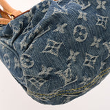 LOUIS VUITTON ルイヴィトン モノグラムデニム ミニプリーティ ブルー M95050 レディース デニム ハンドバッグ ABランク 中古 銀蔵