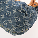 LOUIS VUITTON ルイヴィトン モノグラムデニム ミニプリーティ ブルー M95050 レディース デニム ハンドバッグ ABランク 中古 銀蔵
