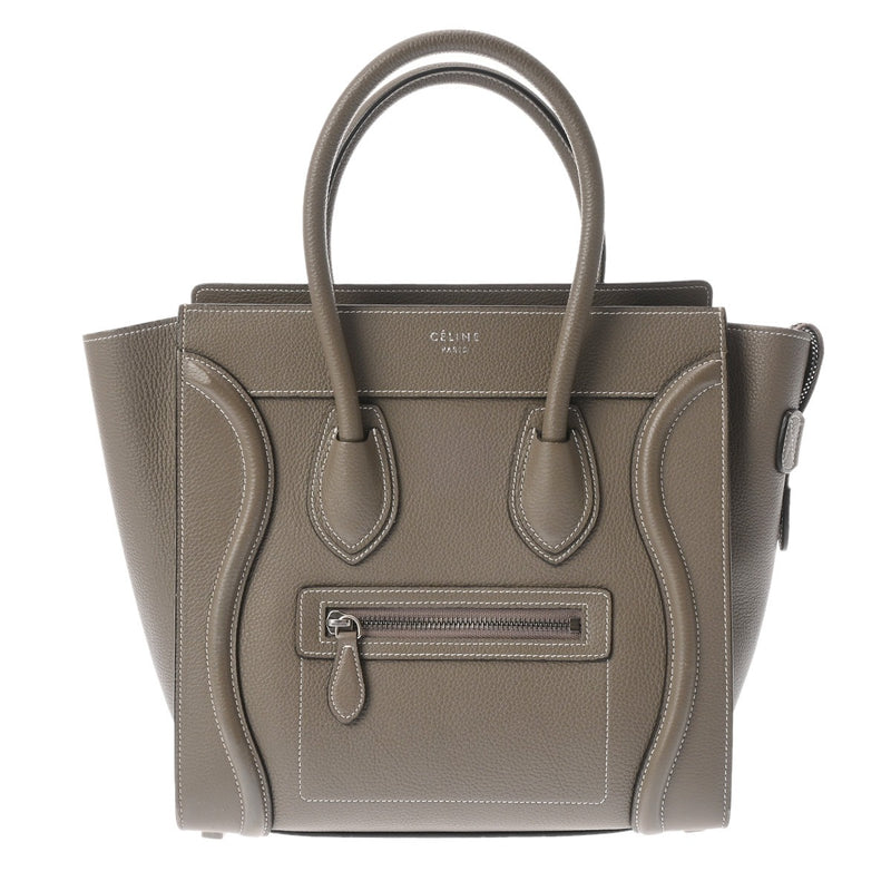CELINE セリーヌ ラゲージ マイクロショッパー スリ 189793DRU.09S0 レディース ドラムドカーフスキン ハンドバッグ ABランク 中古 銀蔵