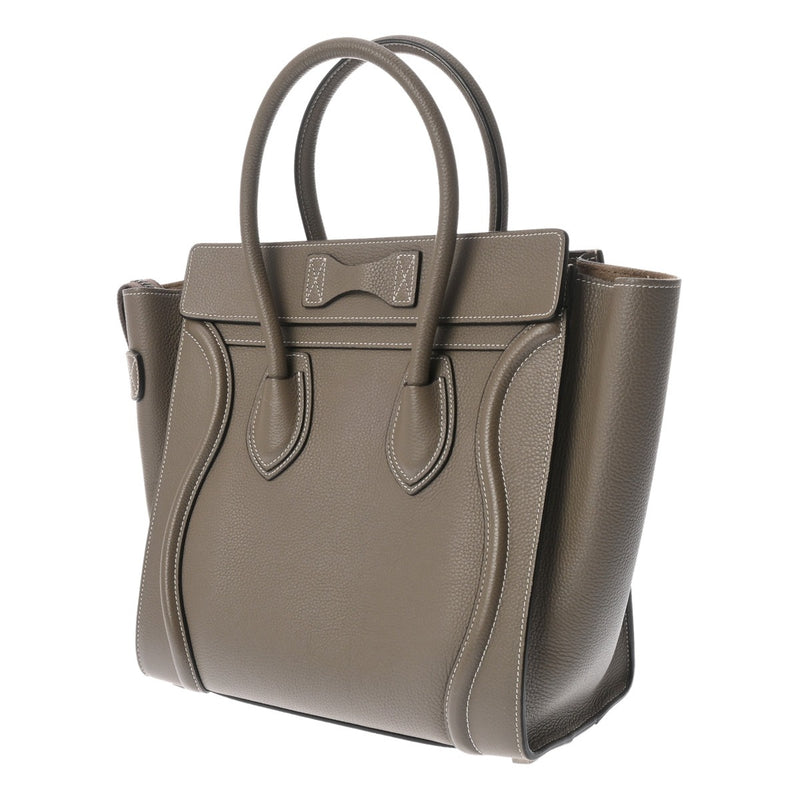 CELINE セリーヌ ラゲージ マイクロショッパー スリ 189793DRU.09S0 レディース ドラムドカーフスキン ハンドバッグ ABランク 中古 銀蔵