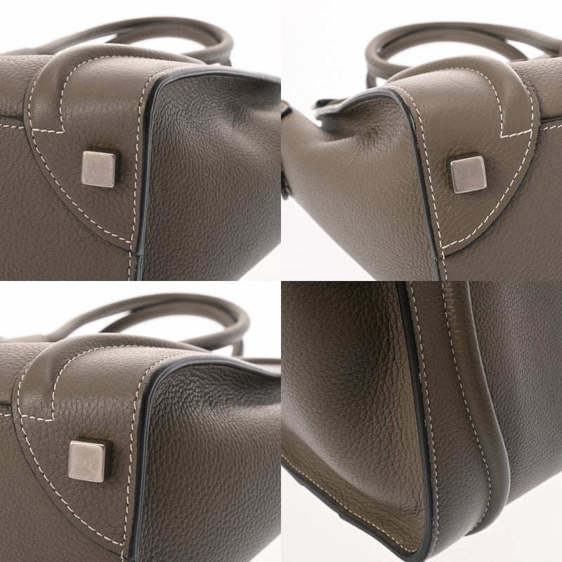 CELINE セリーヌ ラゲージ マイクロショッパー スリ 189793DRU.09S0 レディース ドラムドカーフスキン ハンドバッグ ABランク 中古 銀蔵