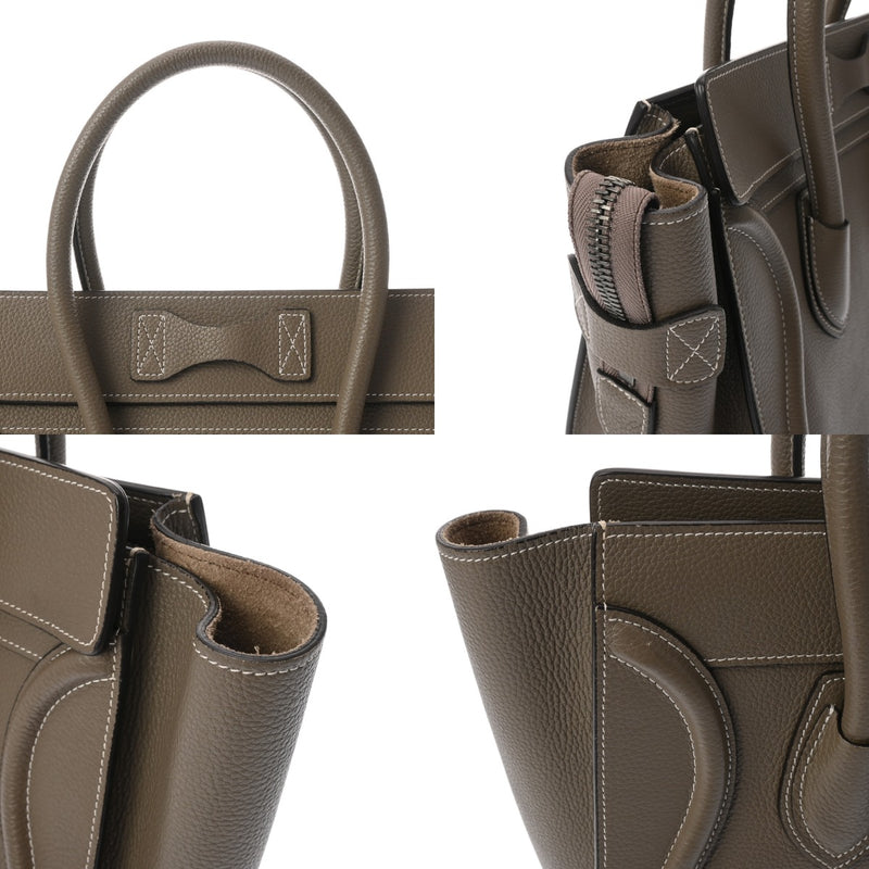 CELINE セリーヌ ラゲージ マイクロショッパー スリ 189793DRU.09S0 レディース ドラムドカーフスキン ハンドバッグ ABランク 中古 銀蔵