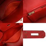 HERMES エルメス バーキン 35 ルージュビフ □B刻印(1998年頃) ユニセックス アルデンヌ ハンドバッグ ABランク 中古 銀蔵