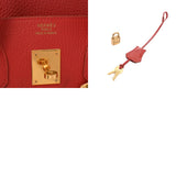 HERMES エルメス バーキン 35 ルージュビフ □B刻印(1998年頃) ユニセックス アルデンヌ ハンドバッグ ABランク 中古 銀蔵