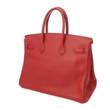 HERMES エルメス バーキン 35 ルージュビフ □B刻印(1998年頃) ユニセックス アルデンヌ ハンドバッグ ABランク 中古 銀蔵