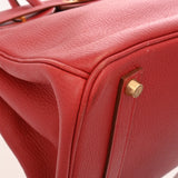 HERMES エルメス バーキン 35 ルージュビフ □B刻印(1998年頃) ユニセックス アルデンヌ ハンドバッグ ABランク 中古 銀蔵