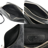 GUCCI グッチ インターロッキング ベルトバッグ ブラック 682933 ユニセックス GGスプリームキャンバス レザー ウエストバッグ Aランク 中古 銀蔵