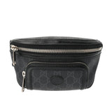 GUCCI グッチ インターロッキング ベルトバッグ ブラック 682933 ユニセックス GGスプリームキャンバス レザー ウエストバッグ Aランク 中古 銀蔵