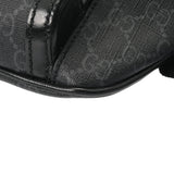 GUCCI グッチ インターロッキング ベルトバッグ ブラック 682933 ユニセックス GGスプリームキャンバス レザー ウエストバッグ Aランク 中古 銀蔵