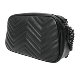 GUCCI グッチ GGマーモント カメラバッグ ブラック 447632 レディース レザー ショルダーバッグ Aランク 中古 銀蔵