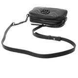 GUCCI グッチ GGマーモント カメラバッグ ブラック 447632 レディース レザー ショルダーバッグ Aランク 中古 銀蔵