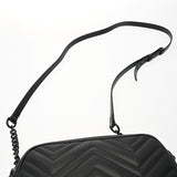 GUCCI グッチ GGマーモント カメラバッグ ブラック 447632 レディース レザー ショルダーバッグ Aランク 中古 銀蔵
