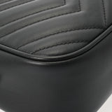 GUCCI グッチ GGマーモント カメラバッグ ブラック 447632 レディース レザー ショルダーバッグ Aランク 中古 銀蔵