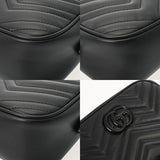 GUCCI グッチ GGマーモント カメラバッグ ブラック 447632 レディース レザー ショルダーバッグ Aランク 中古 銀蔵