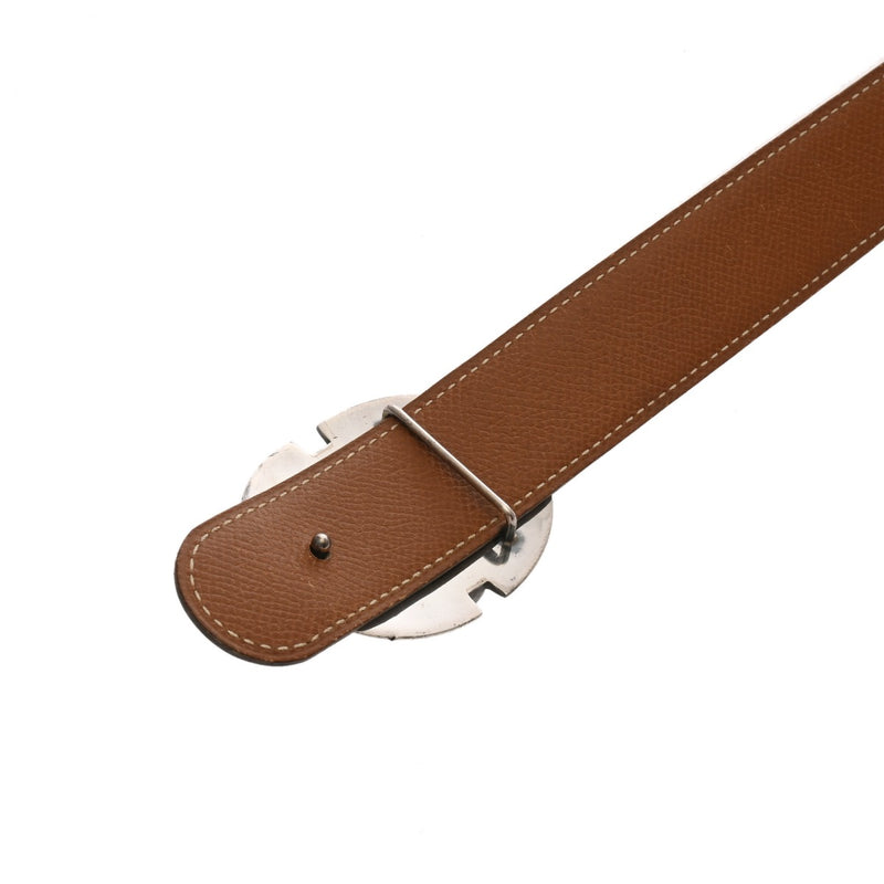 HERMES エルメス トゥアレグバックル サイズ85 ブラック/ゴールド □A刻印(1997年頃) メンズ ボックスカーフ クシュベル ベルト Bランク 中古 銀蔵